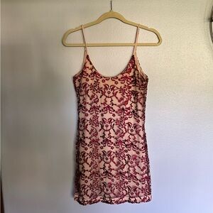 Saks Fifth Avenue embroidered slip dress